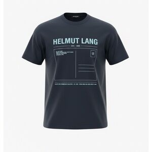 Helmut Lang Logo  Graphic Tee Black Size Medium